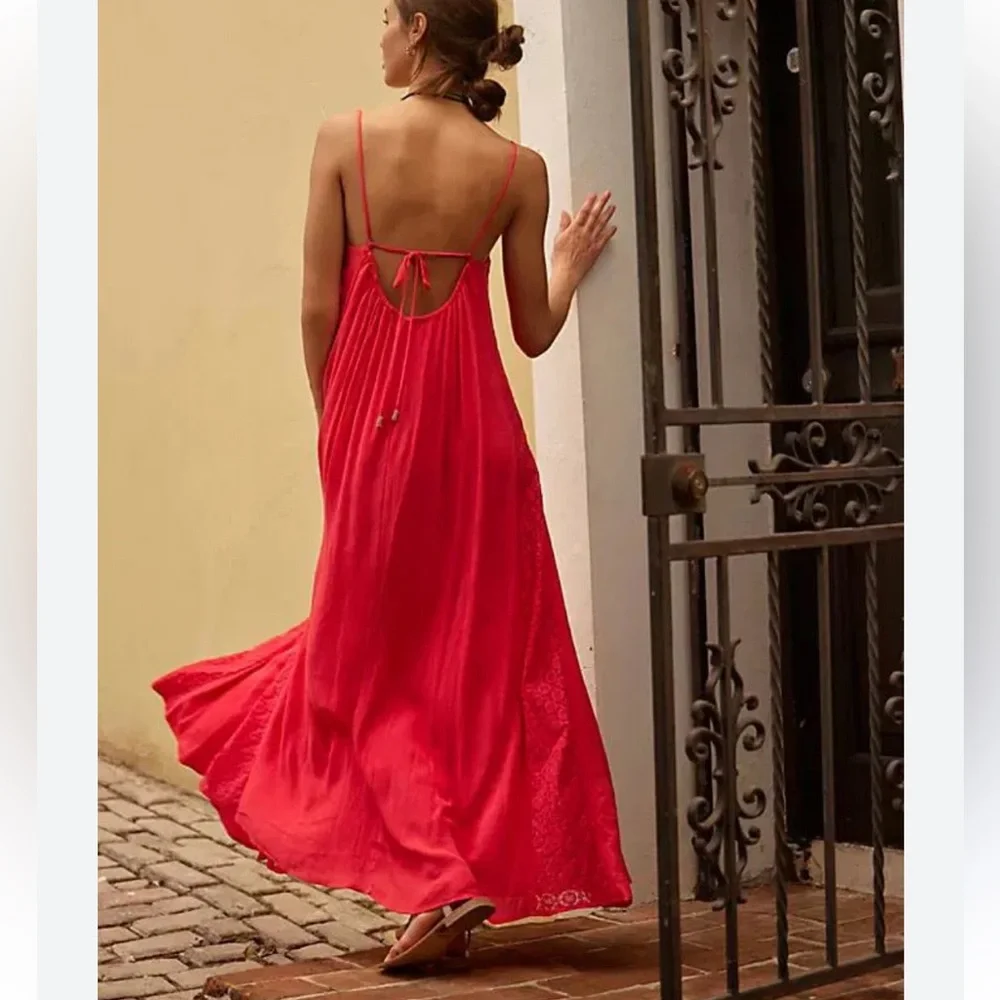 Free People Free-est Trail Of Flowers Embroidered Maxi Dress - Picture 3 of 15